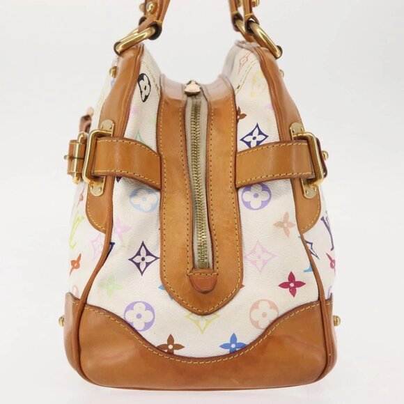 LOUIS VUITTON Monogram Multicolor Claudia Hand Bag White M40193 LV Auth 145078 - Picture 6 of 16